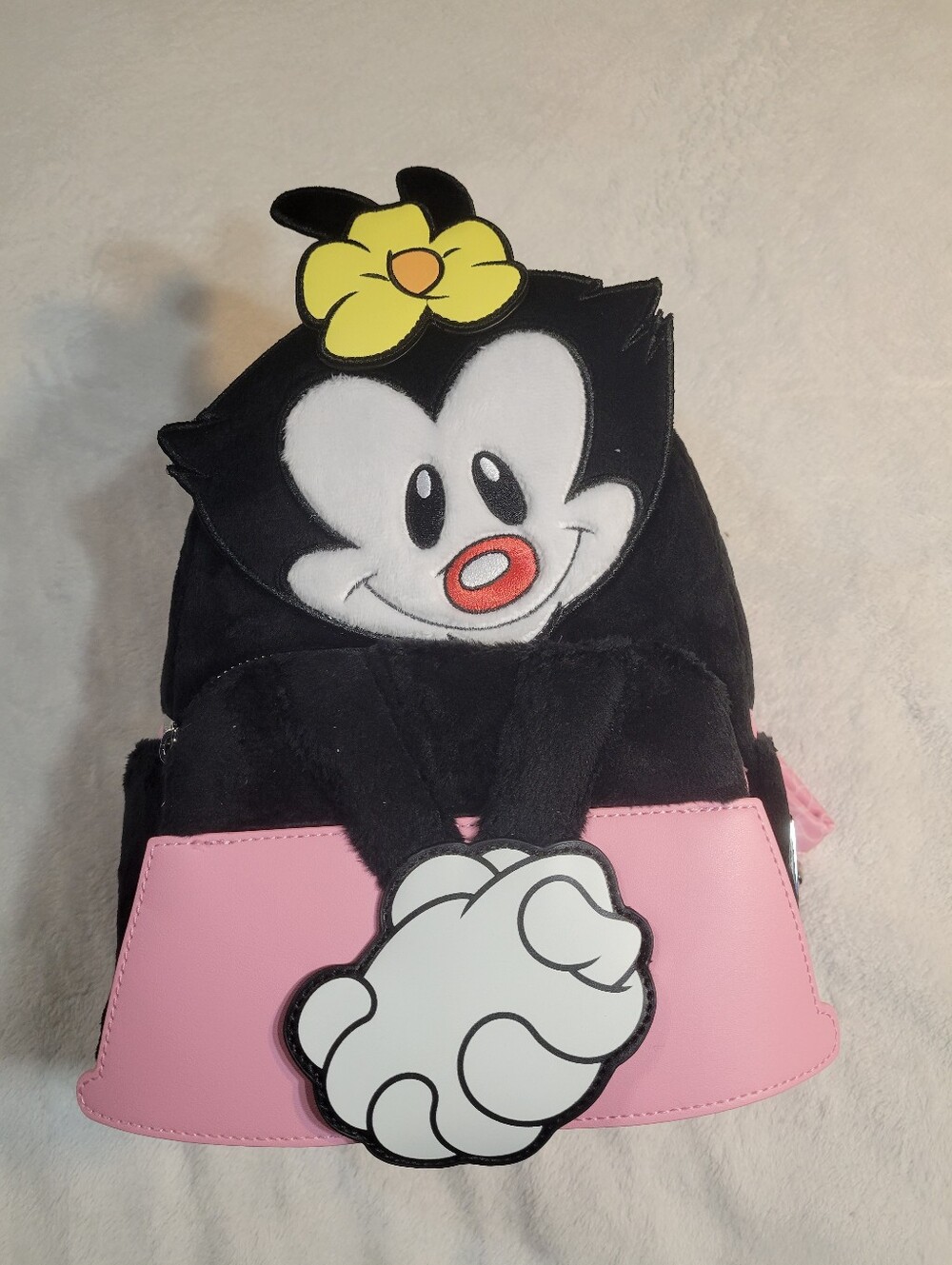 Animaniacs Loungefly Plush Dot Warner Cosplay Plush Mimi Backpack NWT